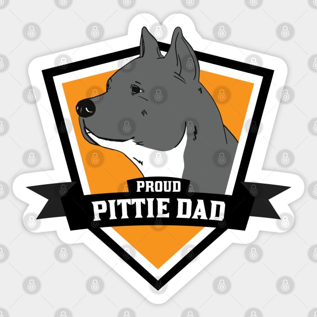 Proud Pitbull Dad Sticker by Issacart